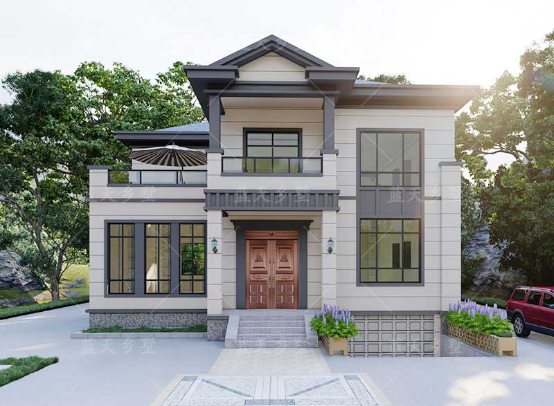 LT024現代簡約二層自建房，占地方正面積適中